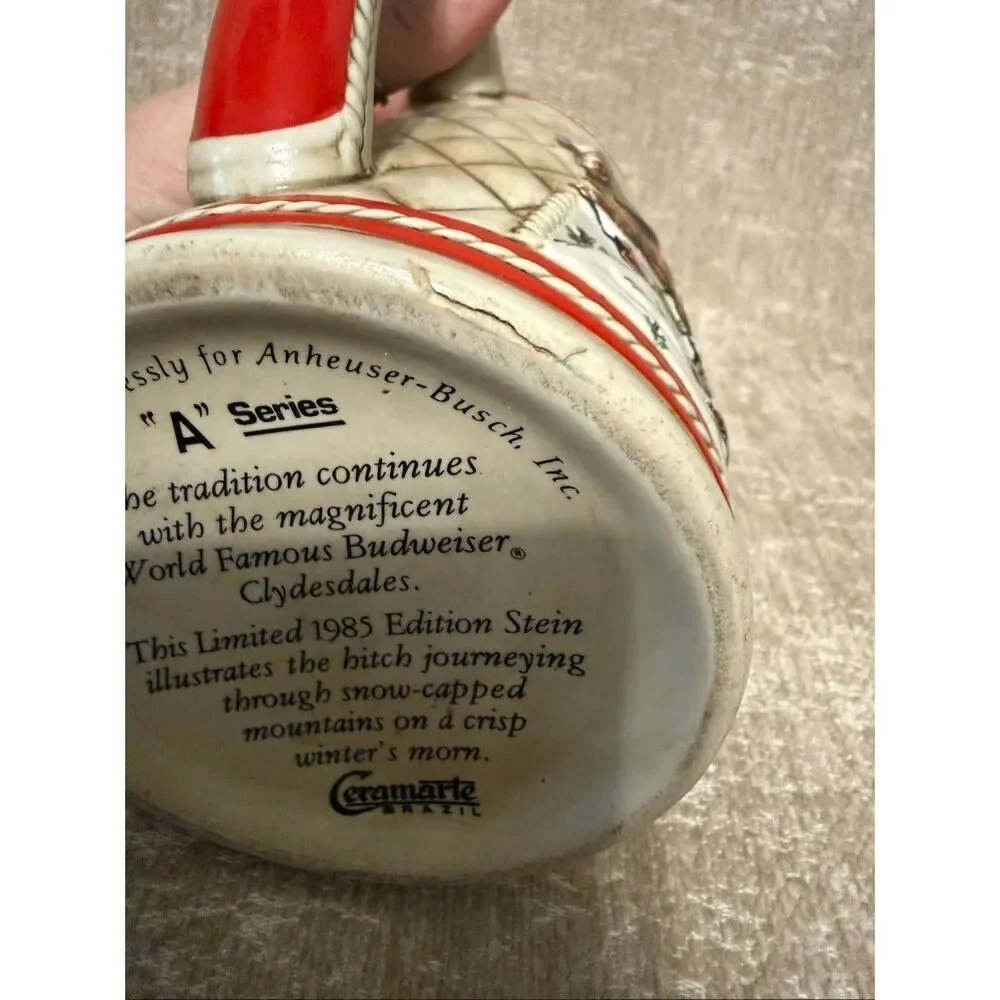 Vintage Budweiser 1985 A Series Beer Stein Collectible Mug
